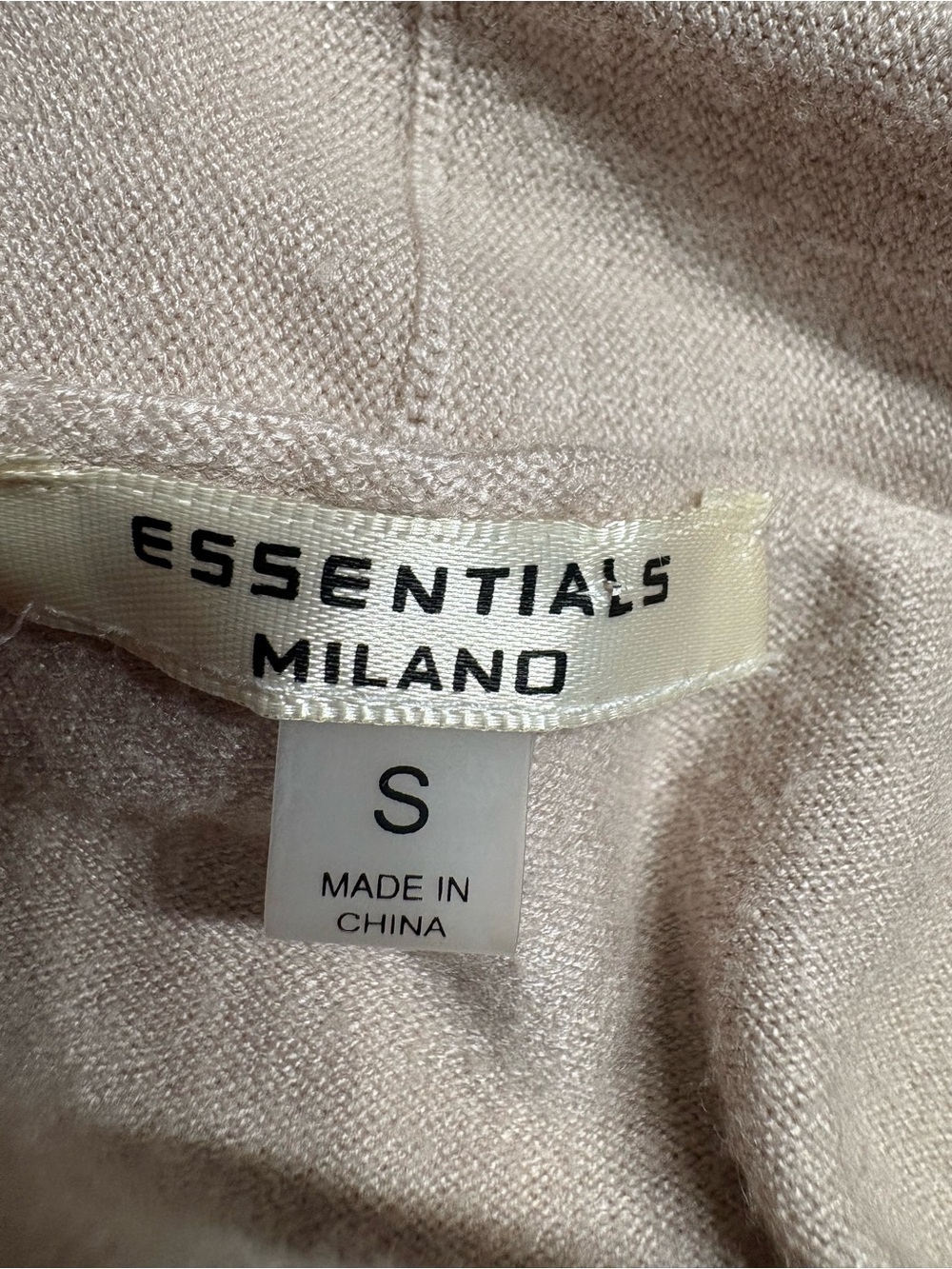 Essentials Open-Front Ruffle-Hem Cardigan - Light Beige - Picture 4 of 5